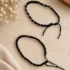 Black Beaded Anklet