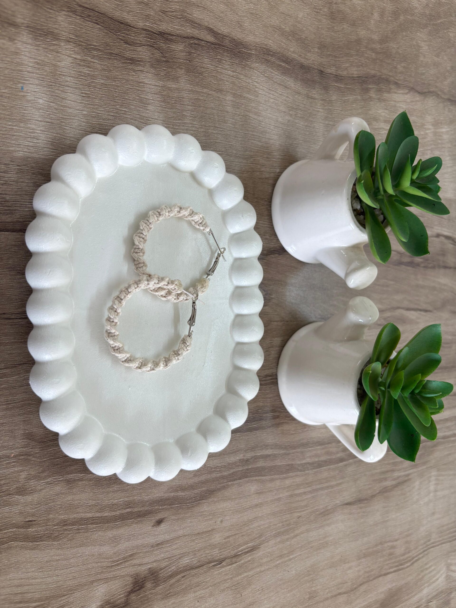 Round Spiral Hoop Earrings - Image 2