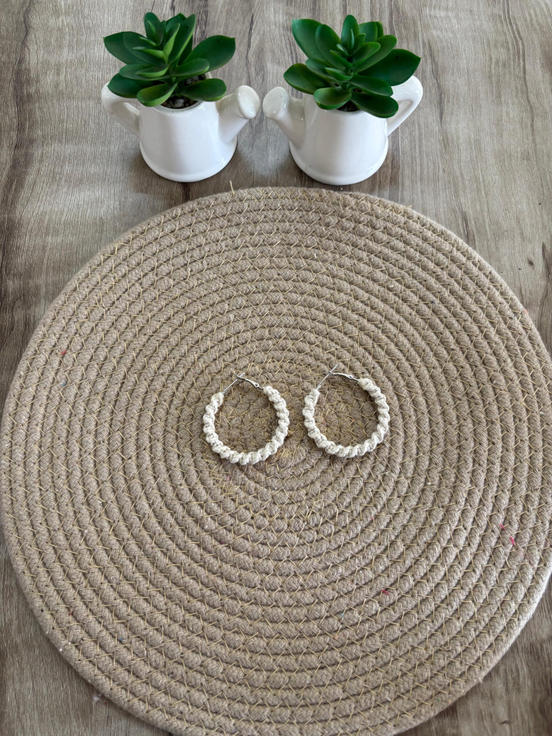 Round Spiral Hoop Earrings - Image 4