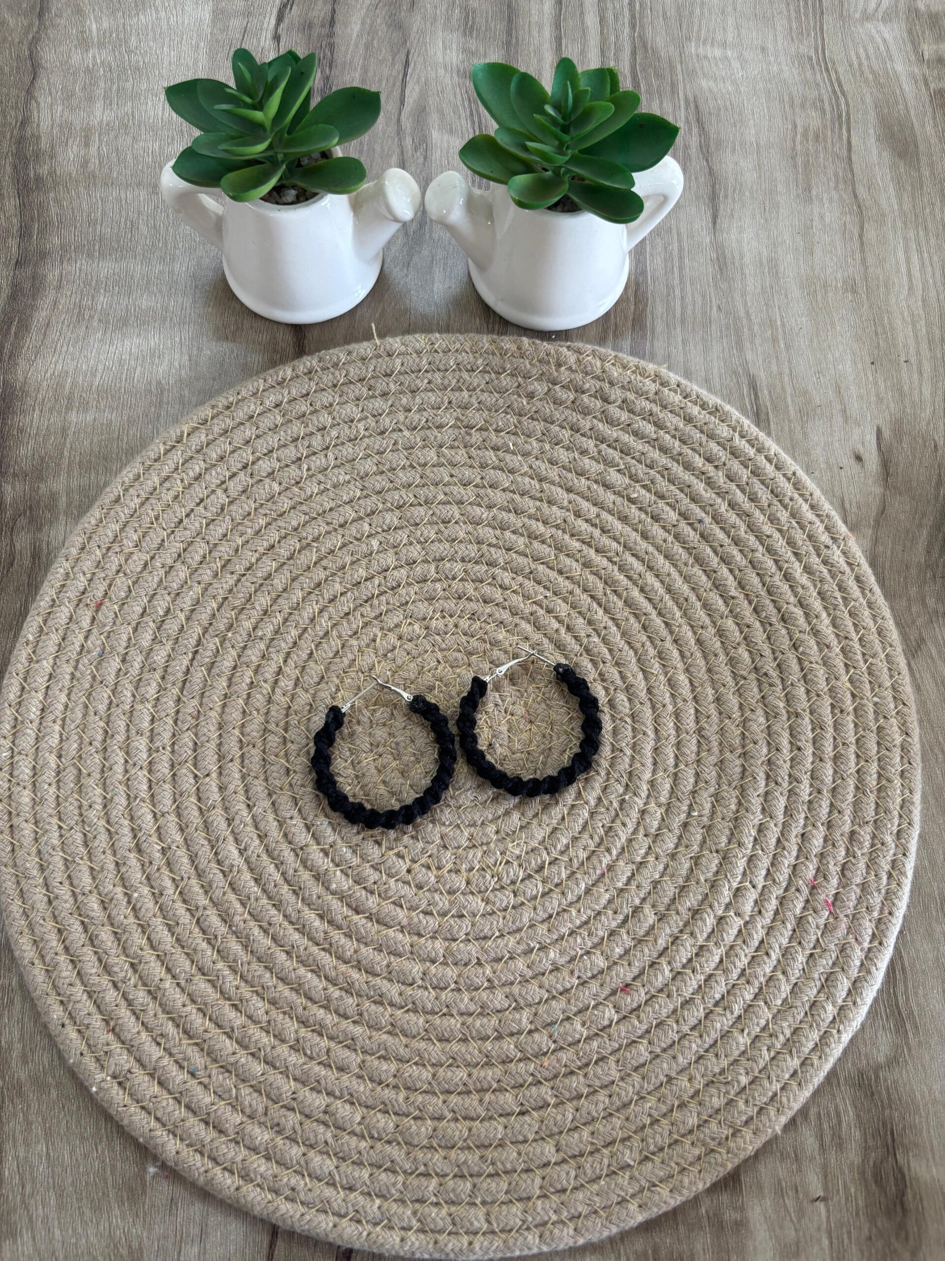 Round Spiral Hoop Earrings